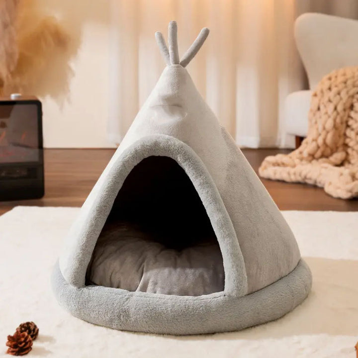 Soft Plush  Hideaway  Dog Bed