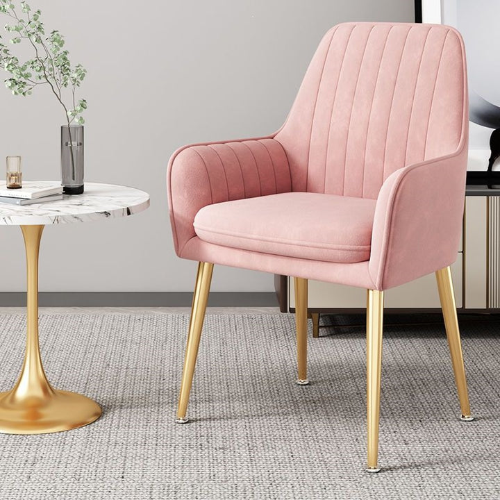 Modern Accent Chair with Gold Legs Bowlift