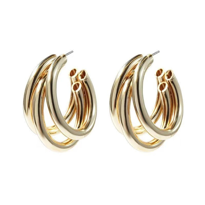 Fashionable Hoop Earrings Made of High-Quality, Polished Metal Bowlift