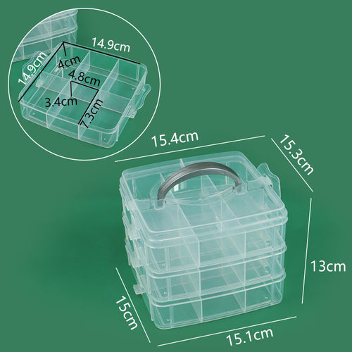 Multi-Compartment Durable Craft Storage Box Bowlift