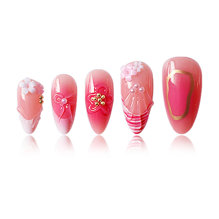 Floral Elegance Nail Art Extensions Bowlift