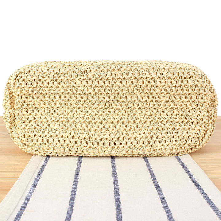 Handbag Made from Handwoven Natural Material with Elegant Tassel Details Bowlift