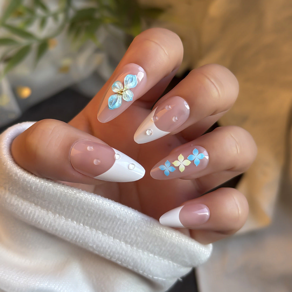 Decorative Floral Press-On Nail Art Set Bowlift