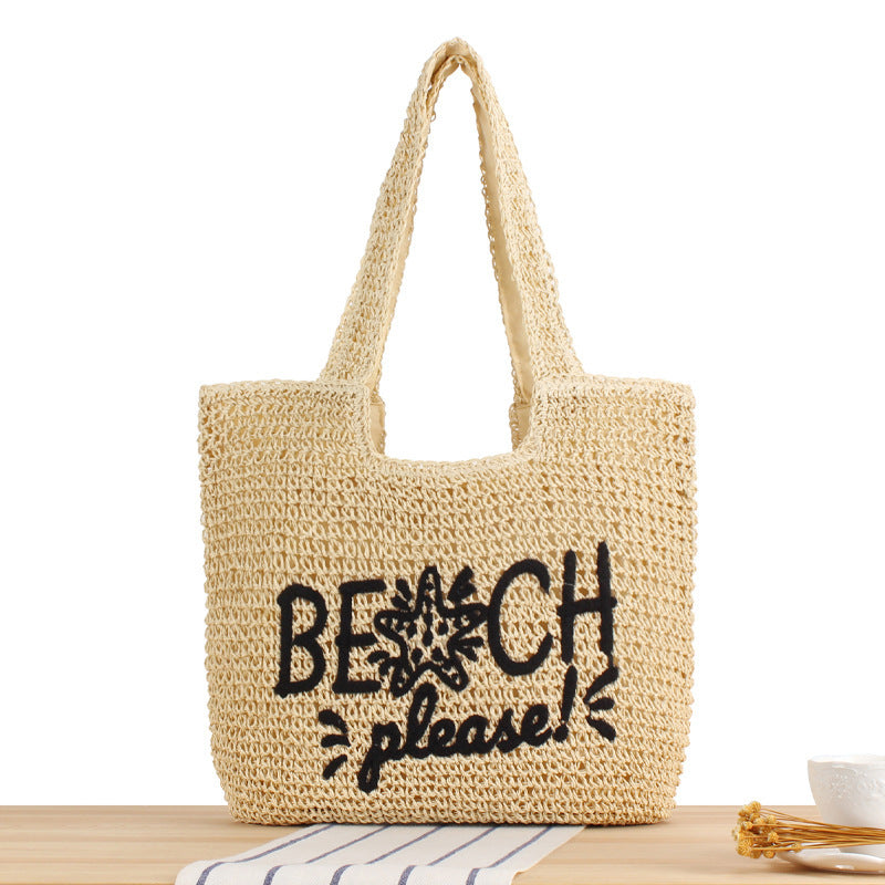 Beach bag with creative lettering and durable material Bowlift