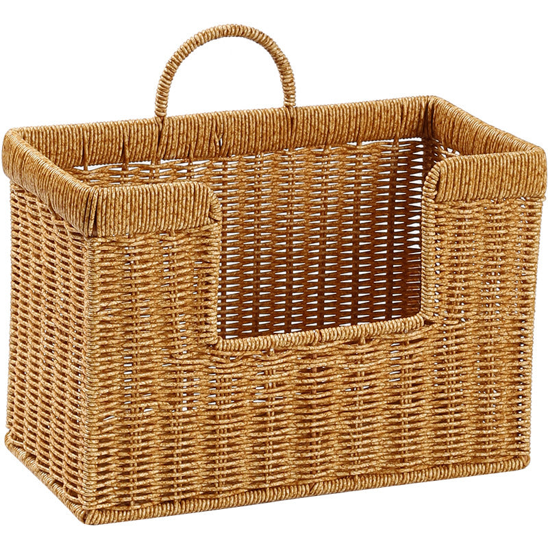 Unisex Handwoven Storage Basket with Practical Carrying Handle Bowlift