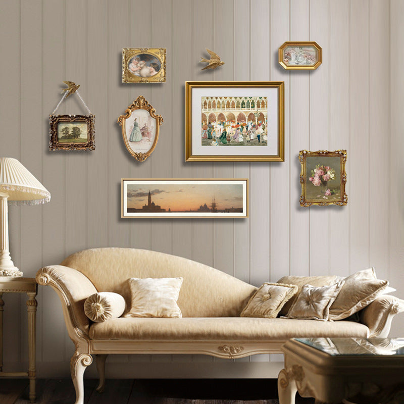 Vintage-inspired framed art collection