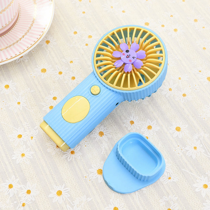 Women's Portable Hand Fan with Floral Design Bowlift