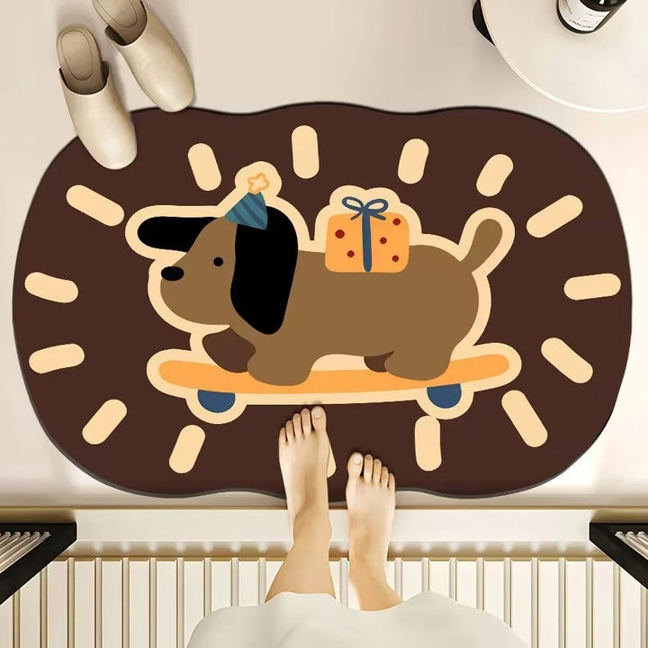 Cute Cartoon Bear Bath Mat Bowlift