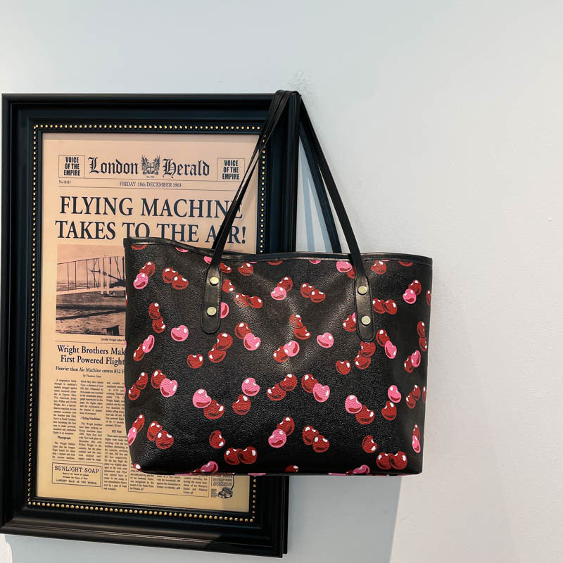 WoPlayful Cherry Patterned Tote Bag Bowlift
