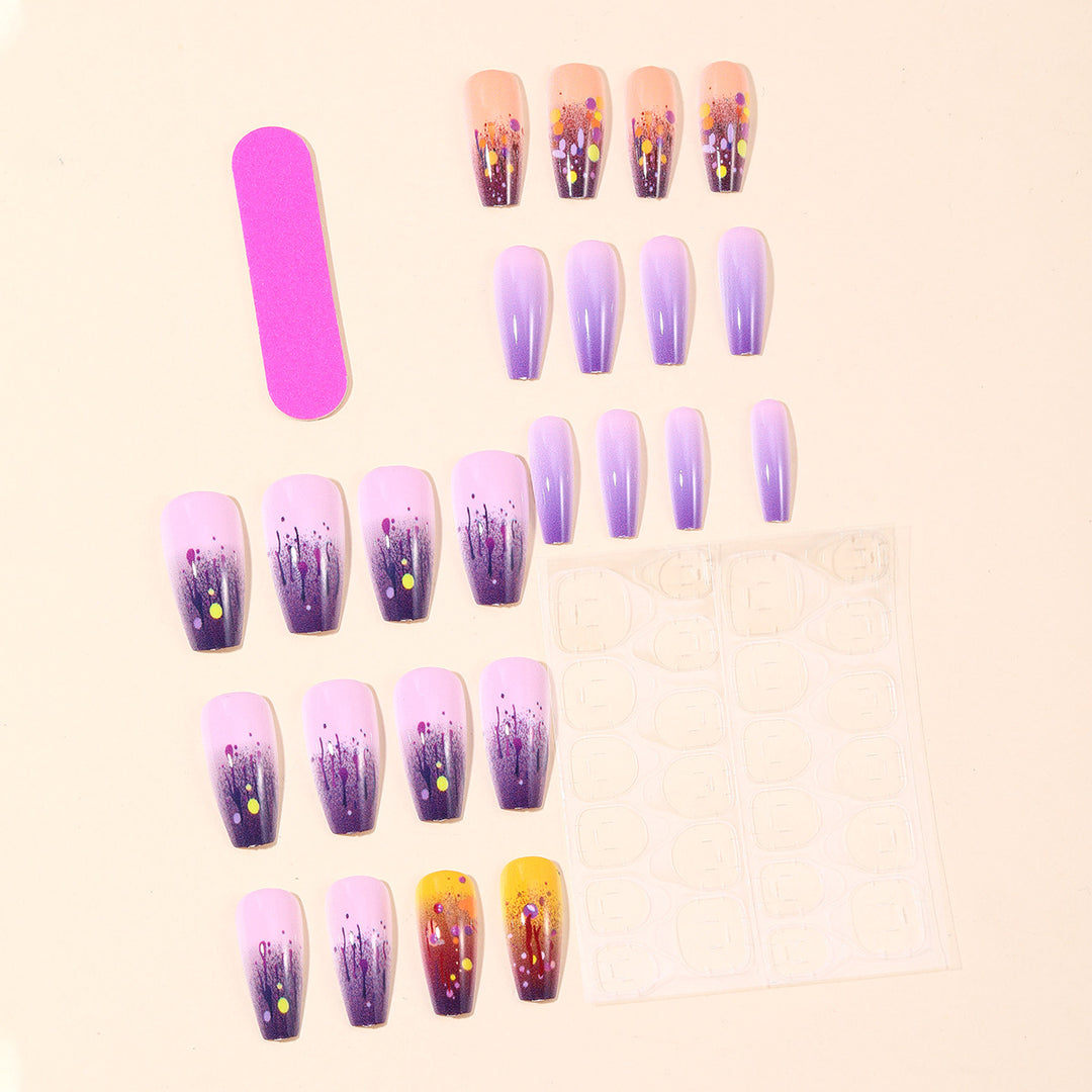 Artistic Gradient Nail Extensions Bowlift