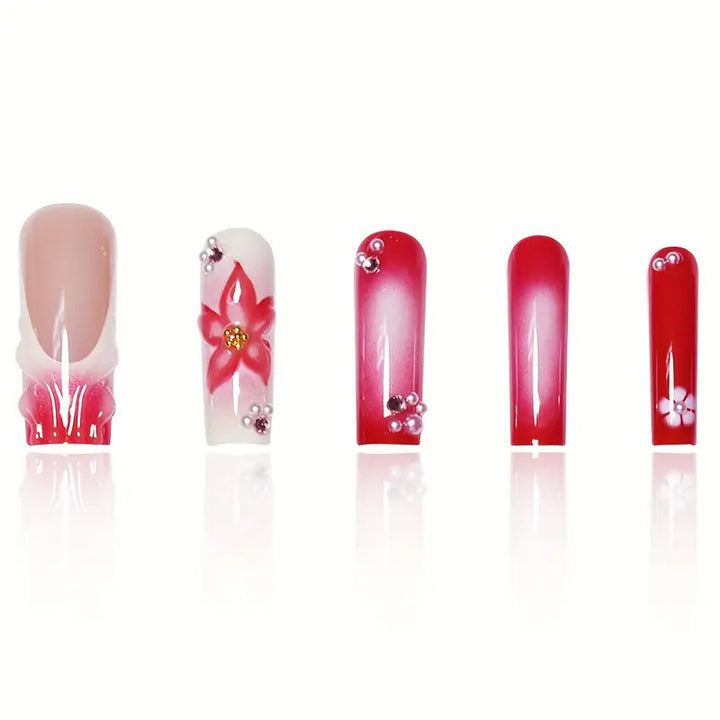 Floral Nail Art Extensions Bowlift