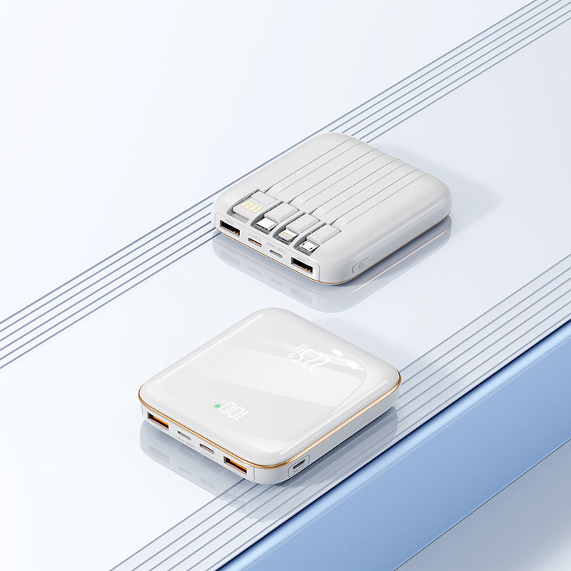 Portable power bank with innovative fast charging function and five-port design Bowlift