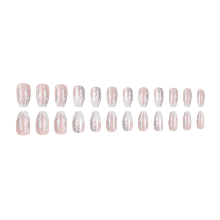Elegant Stiletto Press-On Nails with Crystal Accents Bowlift