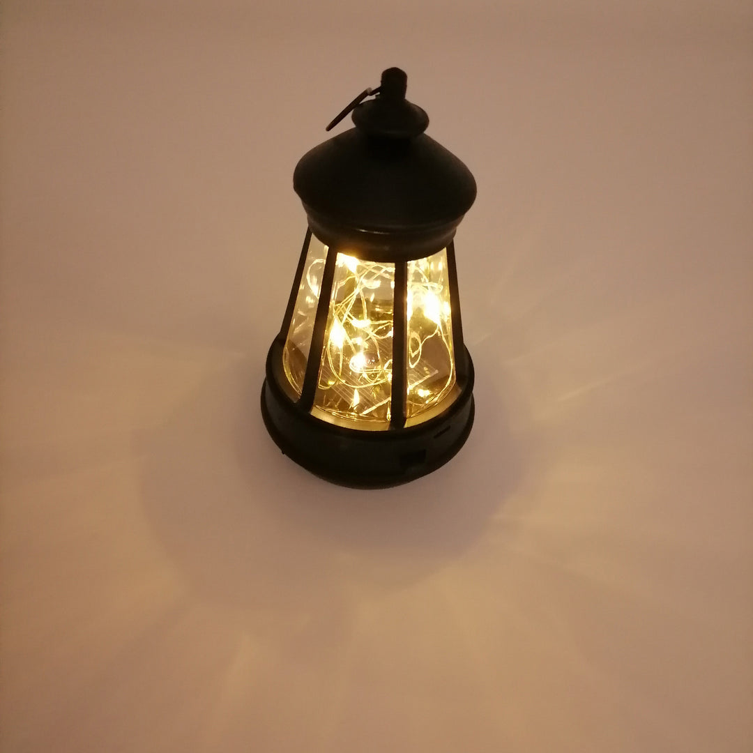 Portable Decorative LED Lantern With Built-In Fairy String Lights And Rechargeable USB Bowlift