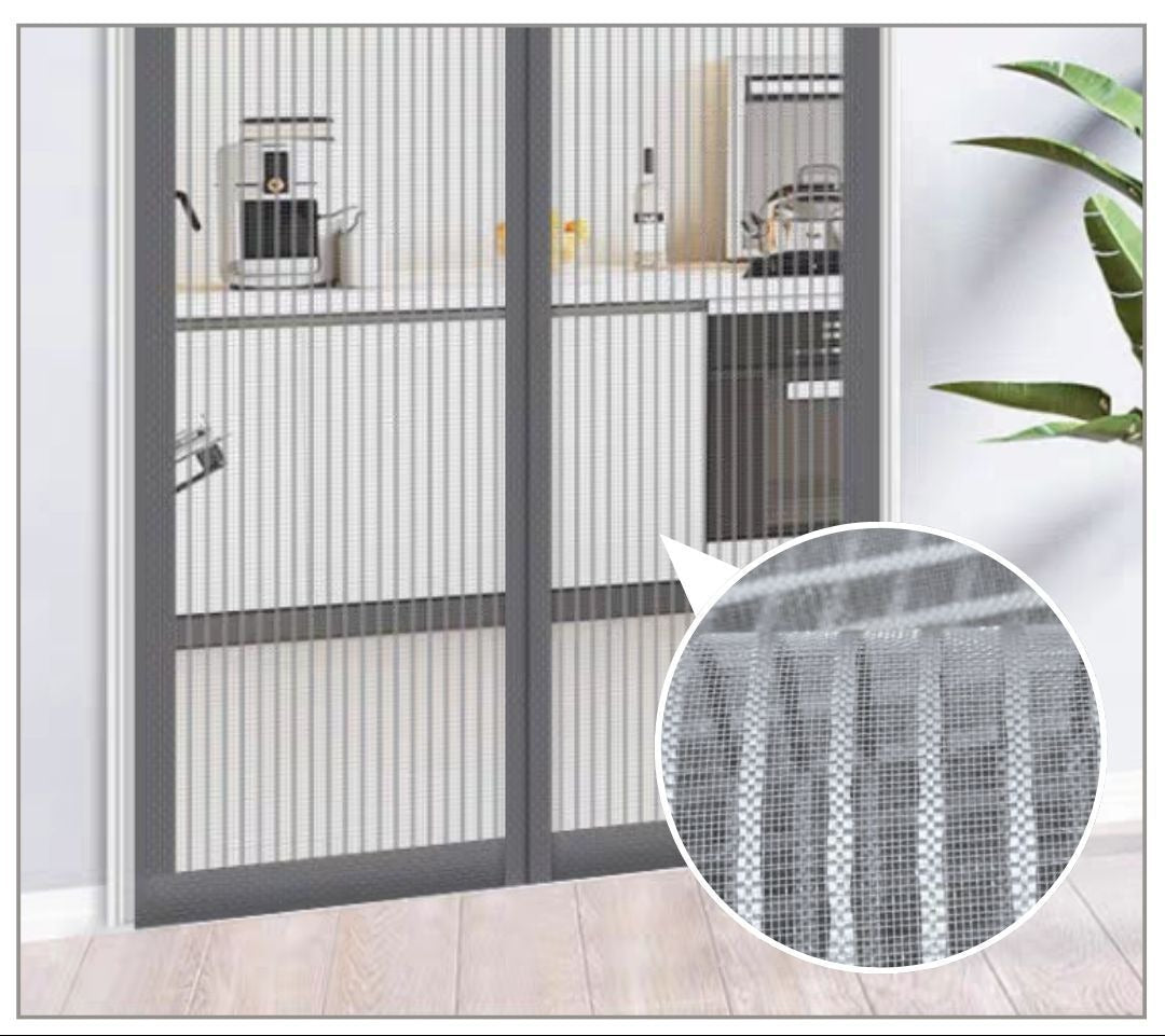 Lace-Trimmed Magnetic Mesh Curtain Bowlift