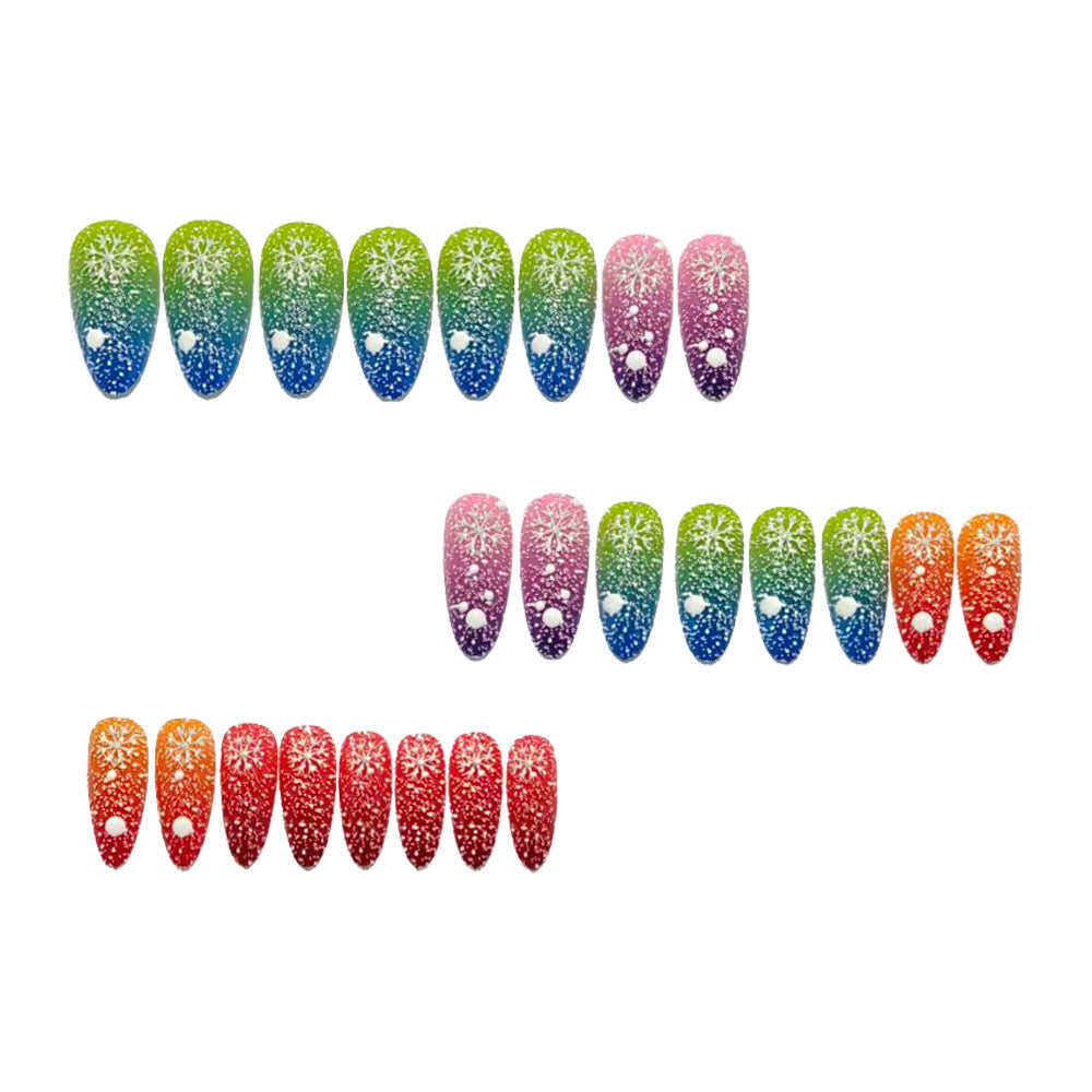 Creative nail art set with winter snowflake look Bowlift