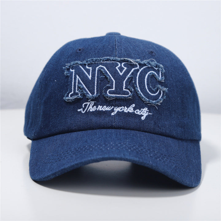 Women's Distressed Denim Baseball Cap Bowlift 1784084140