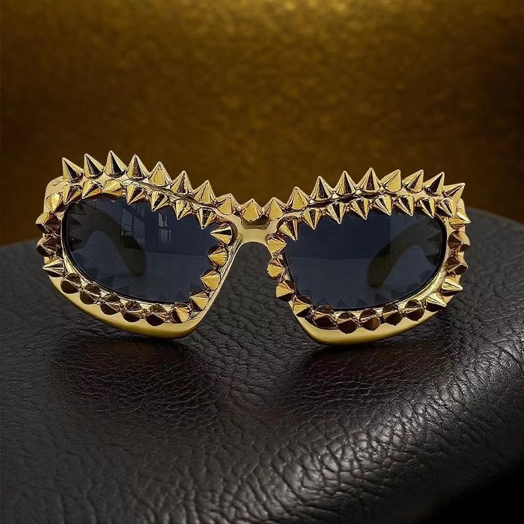 Women's statement sunglasses with creative stud accents Bowlift