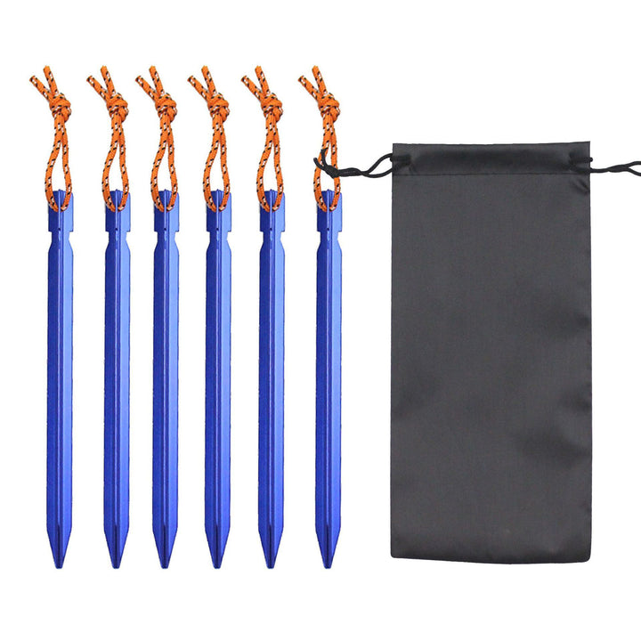 Unisex Aluminium Tent Pegs Set Bowlift