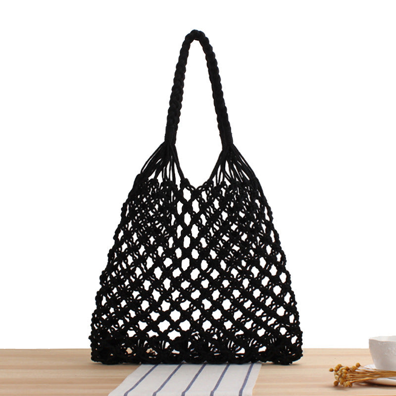 Braided shopping shoulder bag with stable side seams Bowlift