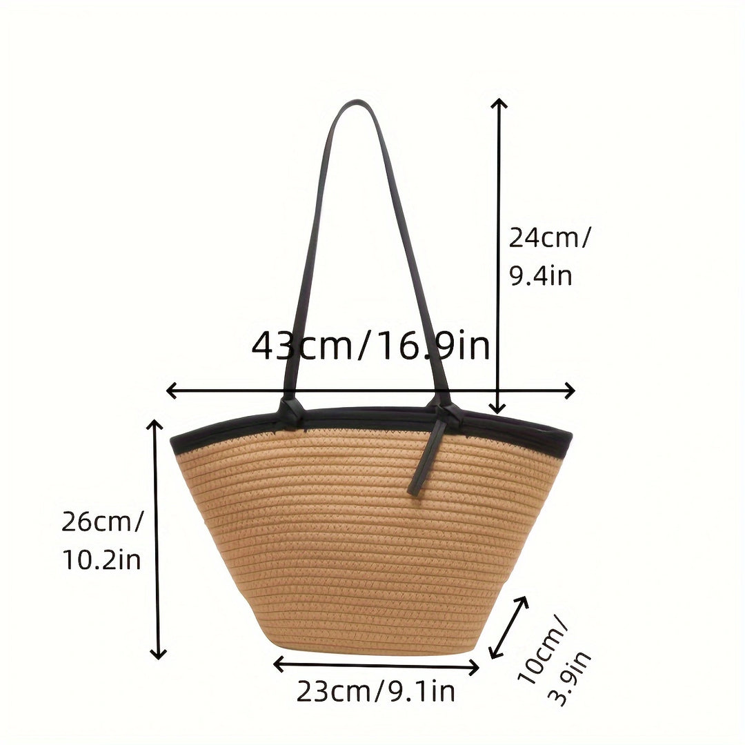 Spacious beach bag with innovative leather handles Bowlift
