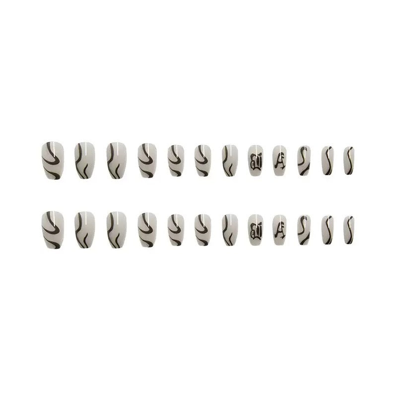 Acrylic nail set with elegant design and creative accents Bowlift