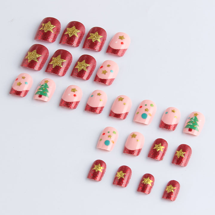 Festive Holiday-Themed Gel Nail Art Set Bowlift