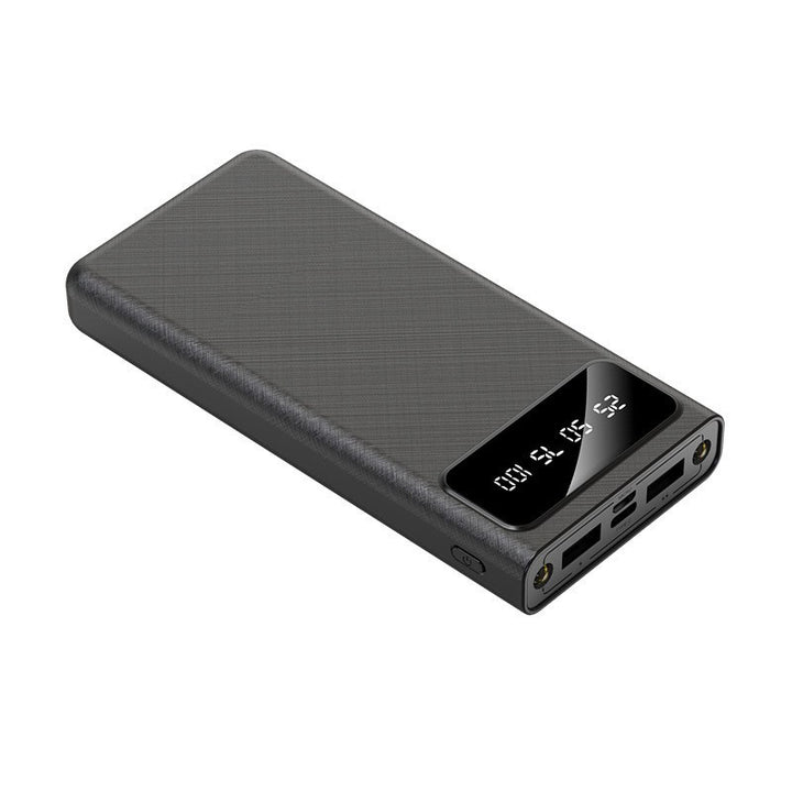 Portable power bank with intelligent LCD charge level indicator and dual USB ports Bowlift