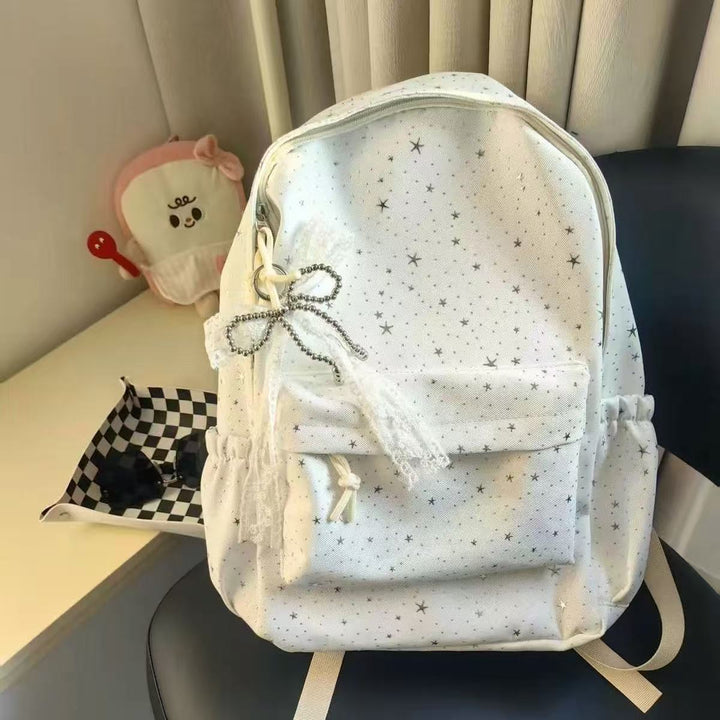 Backpack with Sparkling Star Motif Bowlift