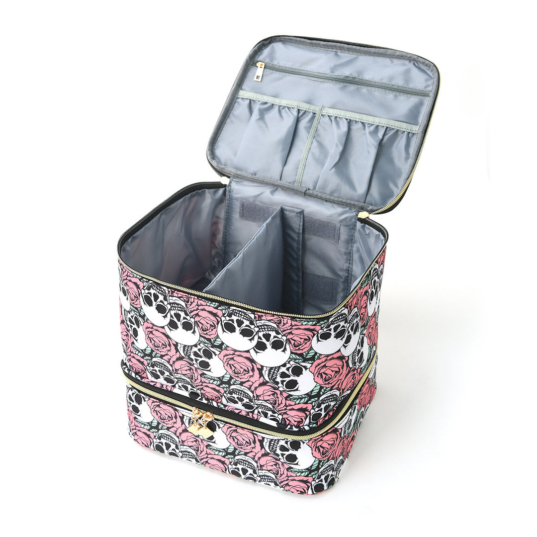 Cosmetic storage bag with two separate compartments Bowlift