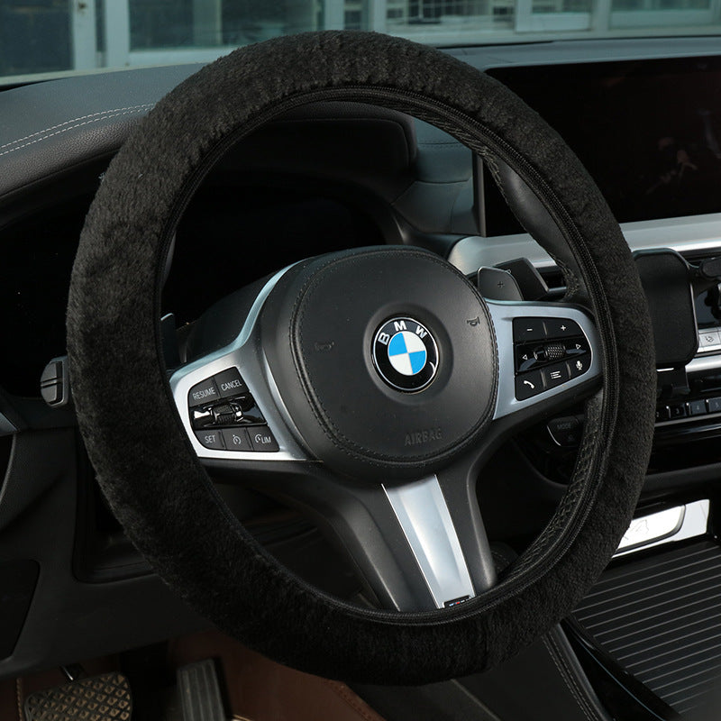 Plush Shearling Steering Wheel Cover Bowlift