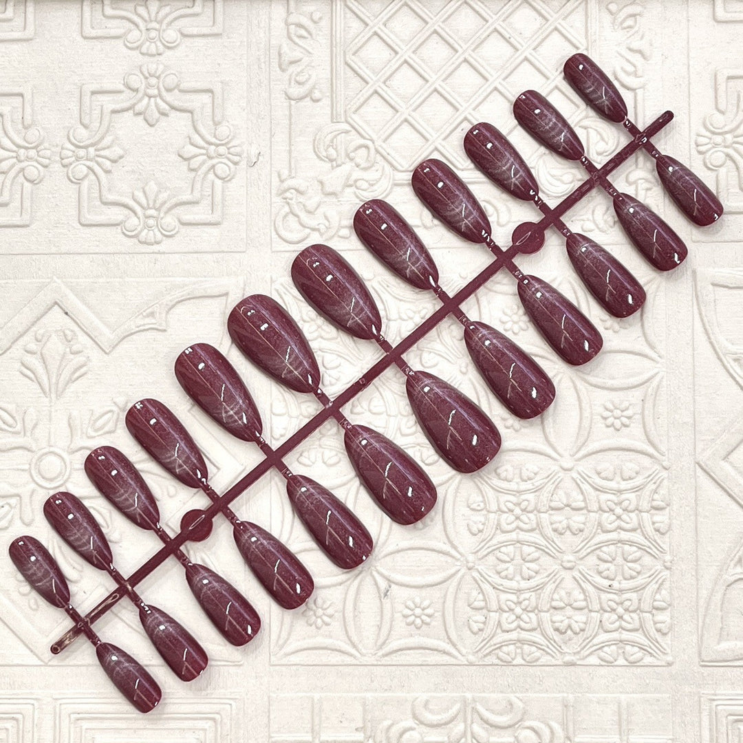 Glossy Elegant Almond-Shaped Press-On Nails Bowlift