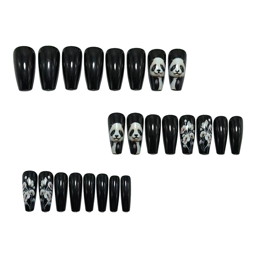 Panda motif artificial nails Bowlift