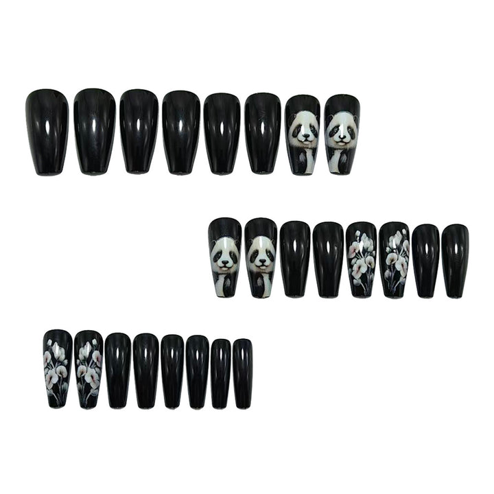 Panda motif artificial nails Bowlift
