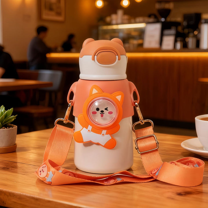 Women’s insulated bottle with practical carrying strap and cute design Bowlift