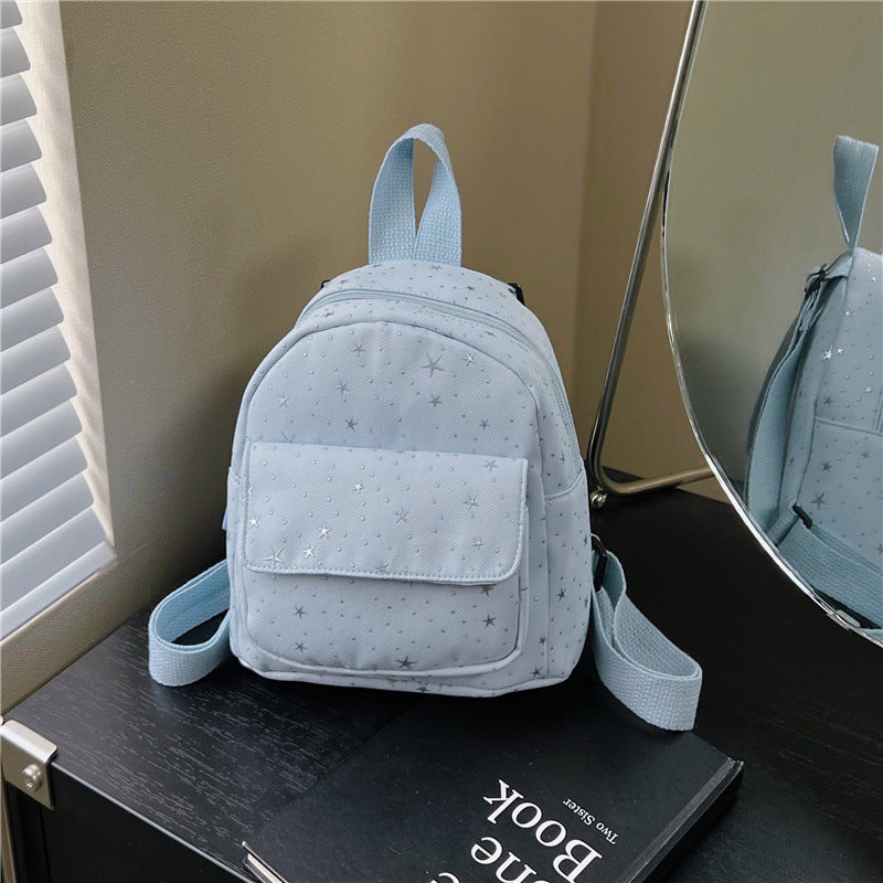 Mini Backpack with Star Print
