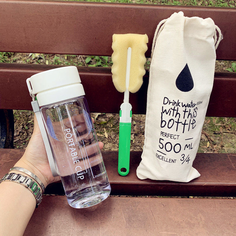 Women's portable water bottle with practical cleaning system Bowlift