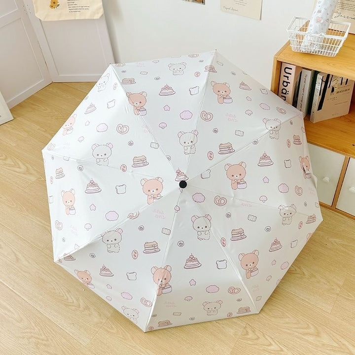 Women's foldable umbrella with playful animal motif Bowlift