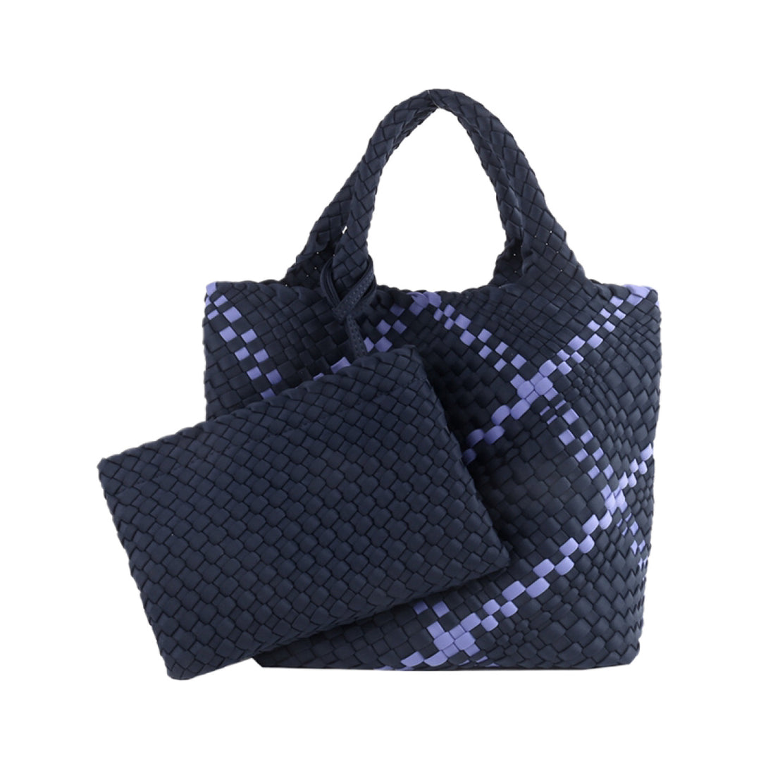Braided Handbag with Removable Clutch Bowlift
