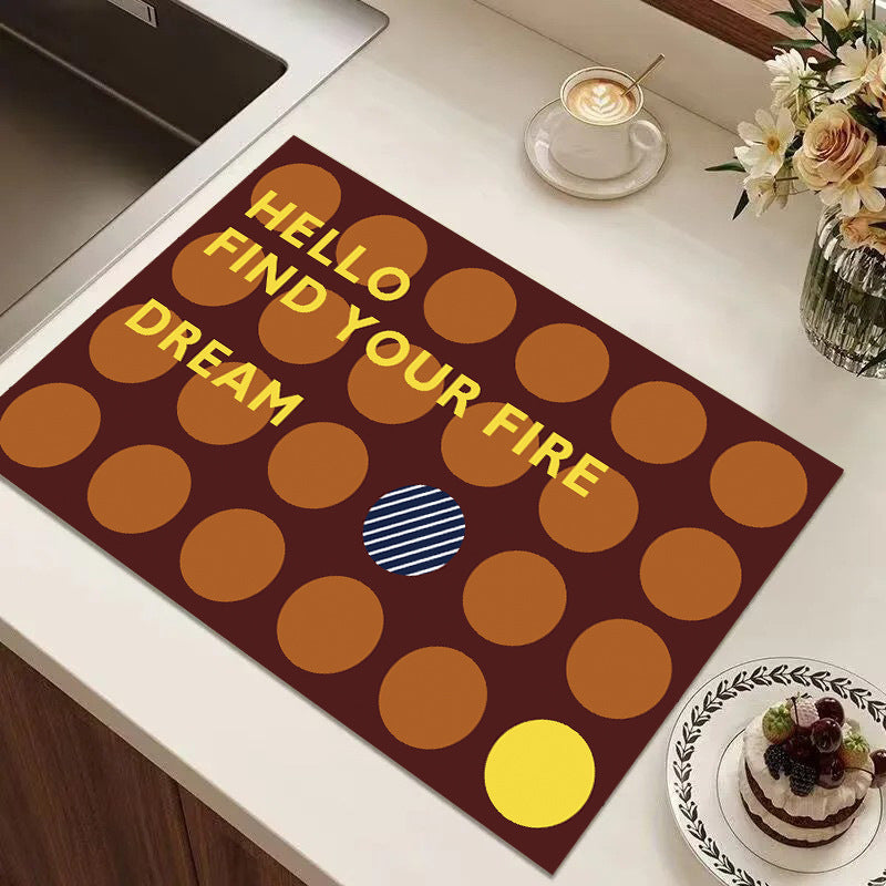 Playful Textured Kitchen Mat Bowlift