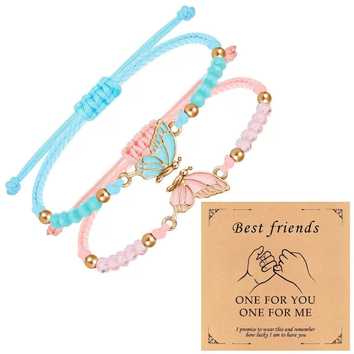 Butterfly Charm Necklace and Bracelet Set Bowlift