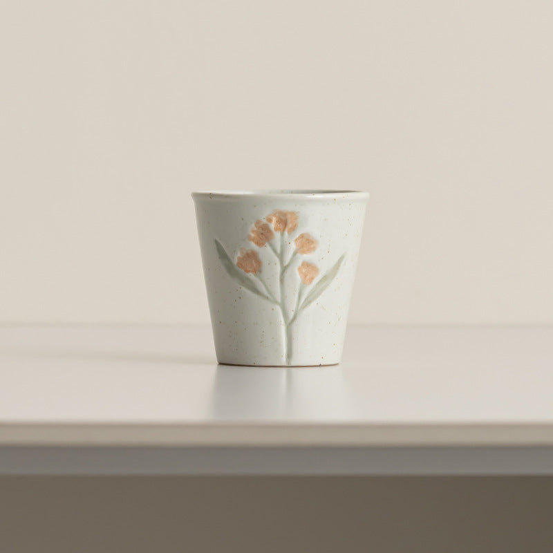 Decorative Flower-Themed Ceramic Planter