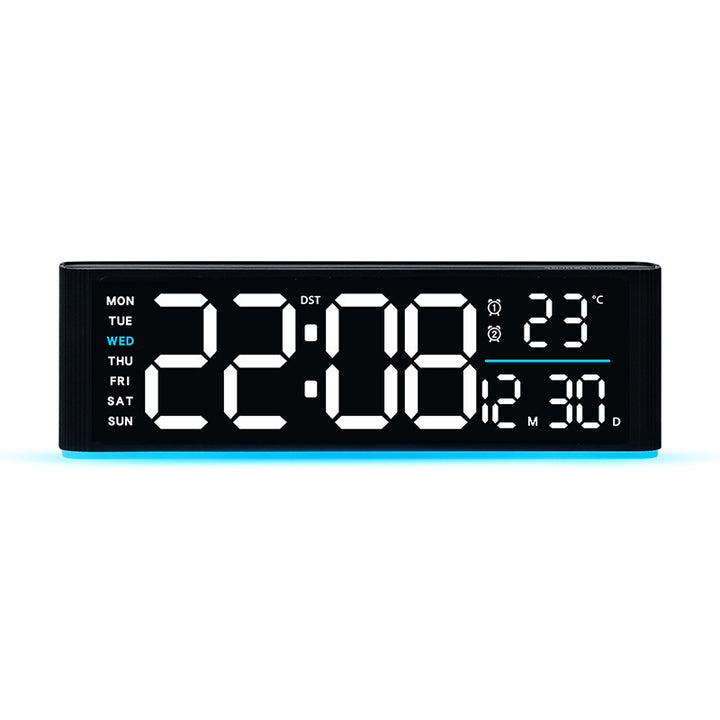 Digital LED alarm clock with temperature and day of week display Bowlift
