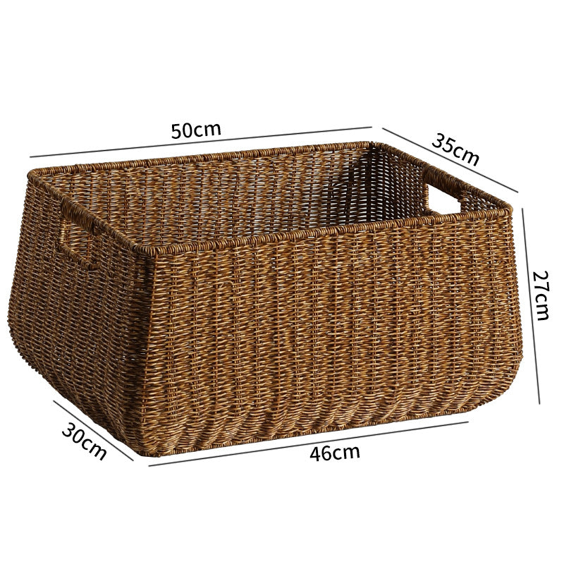 Large Handwoven Storage Basket with Ergonomic Handles Bowlift
