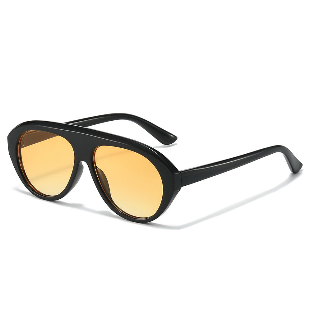 Oversized Geometric Aviator Sunglasses Bowlift