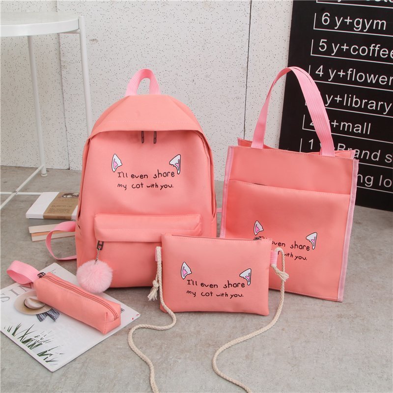 Cute Character Multi-Piece Backpack Set Bowlift