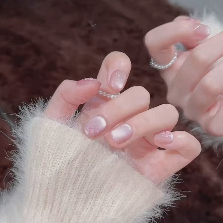 Artistic Floral Press-On Nail Art Bowlift