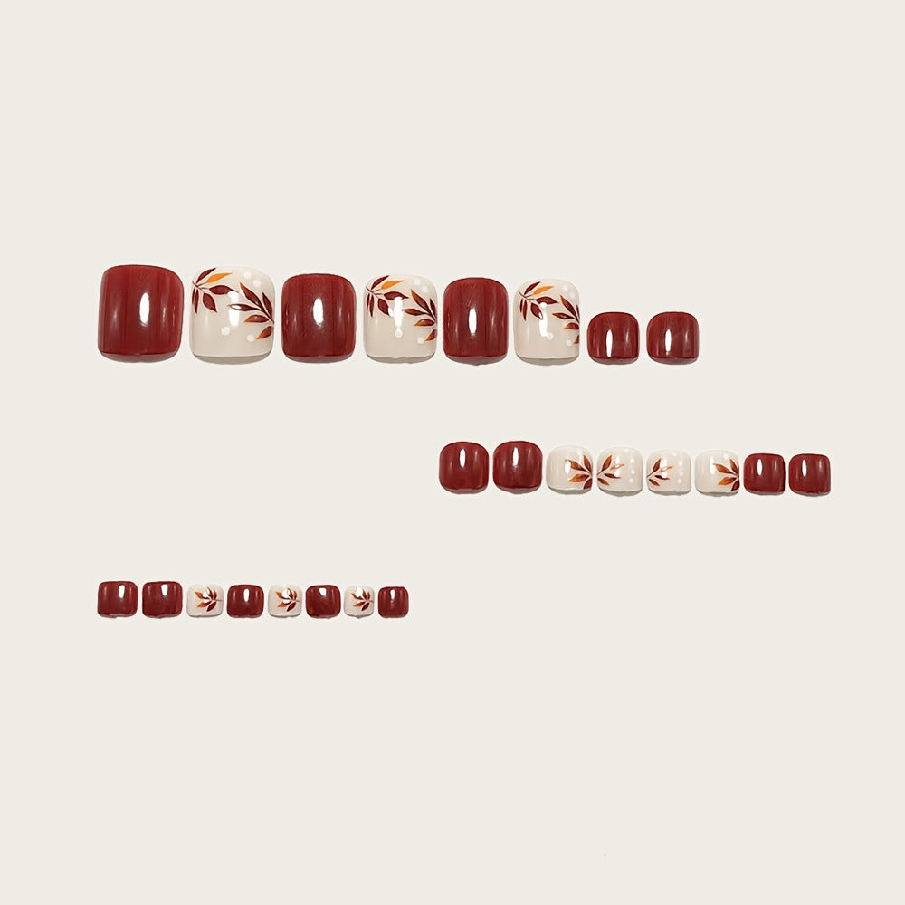 Artificial nails with elegant autumn motifs Bowlift