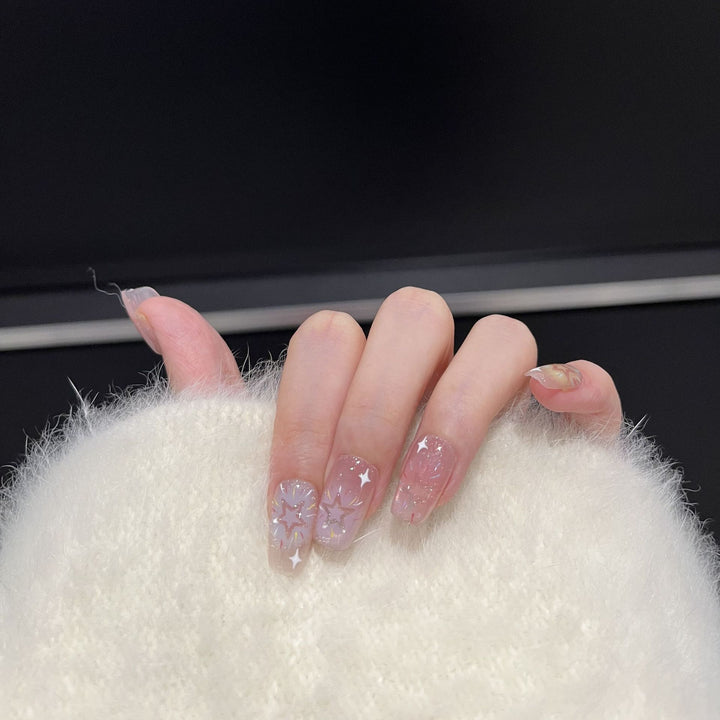 Starry Sky-Inspired Press-On Nail Art Set Bowlift