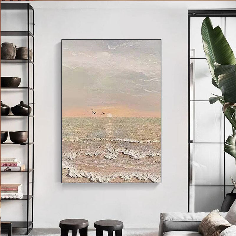 Serene Coastal Landscape Canvas Art